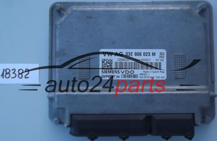 KOMPUTER STEROWNIK SILNIKA SEAT IBIZA 1.2 03E 906 023 M, 03E906023M, 5WP40507 04, 5WP4050704, SIMOS 9.1