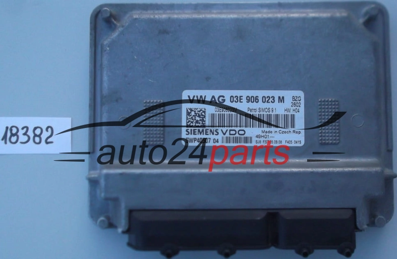 KOMPUTER STEROWNIK SILNIKA SEAT IBIZA 1.2 03E 906 023 M, 03E906023M, 5WP40507 04, 5WP4050704, SIMOS 9.1