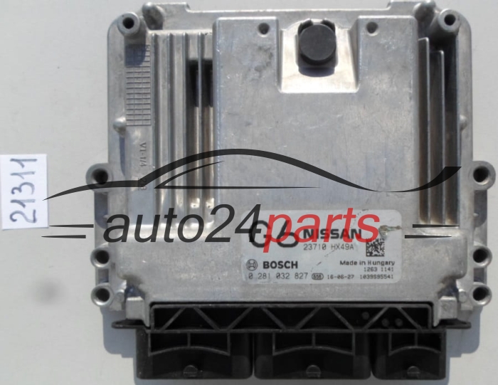 CALCULATEUR MOTEUR NISSAN QASHQAI 1.6 DCI BOSCH 0 281 032 827, 0281032827, 23710HX49A