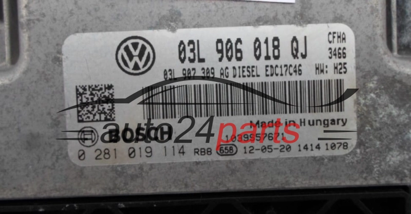 SKODA YETI 2.0 TDI BOSCH 0 281 019 114