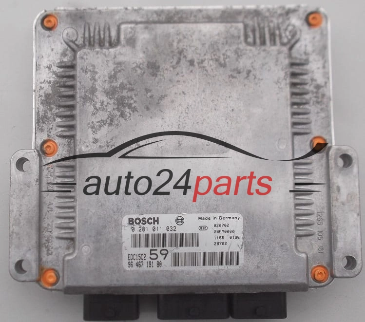 MOTORSTEUERGERÄT ECU STEUERGERÄT  CITROEN PEUGEOT 2.0 HDI BOSCH 0 281 011 032,  96 467 191 80