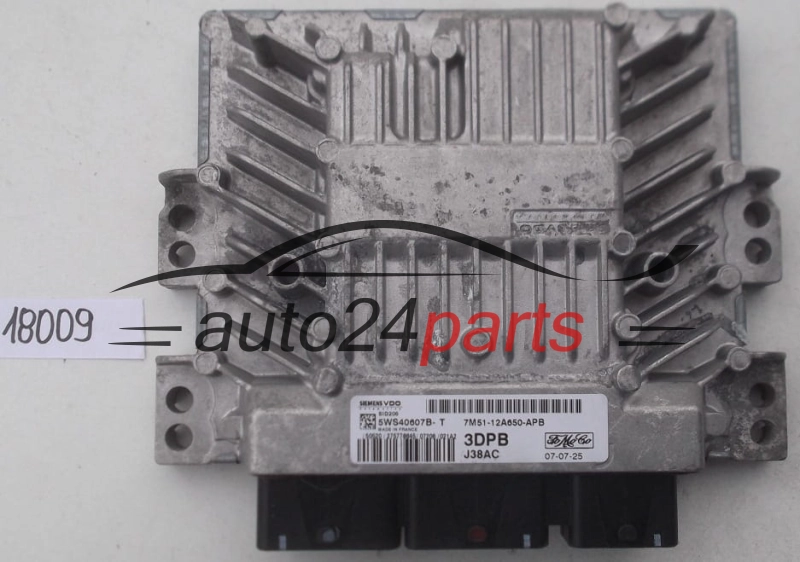 KOMPUTER STEROWNIK SILNIKA FORD  SIEMENS VDO 5WS40607B-T,  FoMoCo 7M51-12A650-APB