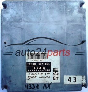 CALCULATEUR MOTEUR TOYOTA AVENSIS 2.0 D4-D 1CD-FTV 8966144300, 89661-44300, 1758005122, 175800-5122