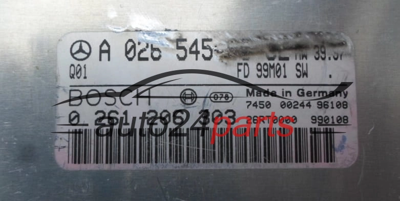 KOMPUTER STEROWNIK SILNIKA MERCEDES ML W163 BOSCH 0 261 206 303, 0261206303, A0265456932