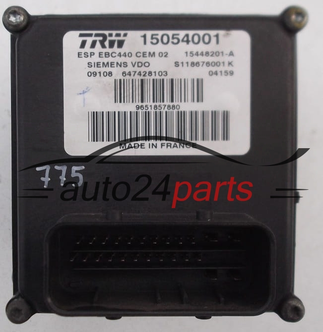 Pompa abs i sterownik PEUGEOT 407 15054001 15448201A 15448201-A S118676001K 9651857880