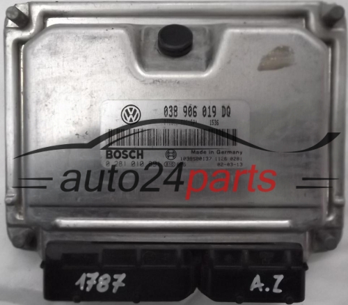 ECU CENTRALITA DE MOTOR SEAT IBIZA CORDOBA 1.9 TDI ASZ 038 906 019 DQ, 038906019DQ, BOSCH 0 281 010 891, 0281010891, 1039S00137, DIESEL EDC15P+ 1536