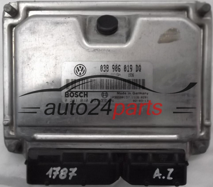 ECU CENTRALITA DE MOTOR SEAT IBIZA CORDOBA 1.9 TDI ASZ 038 906 019 DQ, 038906019DQ, BOSCH 0 281 010 891, 0281010891, 1039S00137, DIESEL EDC15P+ 1536
