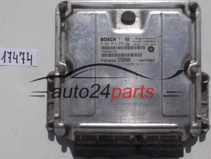 KOMPUTER STEROWNIK SILNIKA CHRYSLER VOYAGER 2.8 CRD BOSCH 0 281 012 275, 0281012275, P05094590AA
