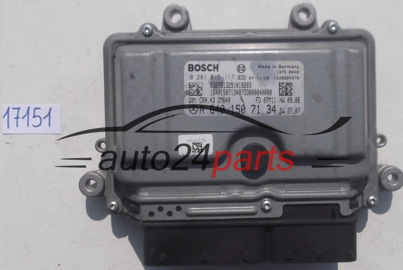 KOMPUTER STEROWNIK SILNIKA MERCEDES A180/B180 2.0 CDI BOSCH 0 281 015 117