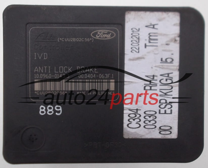Abs pompa i sterownik FORD KUGA AV412C405AA 10096001433