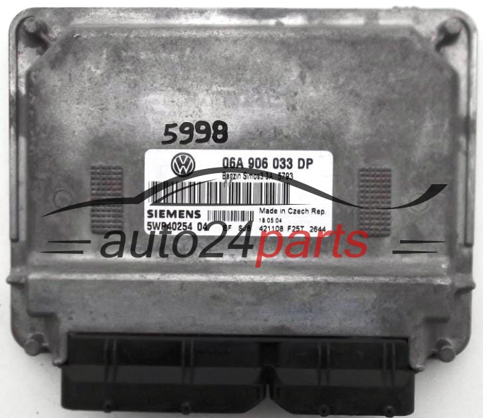 Sterownik silnika VW VOLKSWAGEN BEETLE 1.6 SIEMENS 5WP40254 06A906033DP -