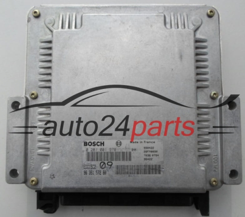 MOTORSTEUERGERÄT ECU STEUERGERÄT  PEUGEOT 2.0 HDI BOSCH 0 281 001 978,  96 351 572 80, 9635157280 