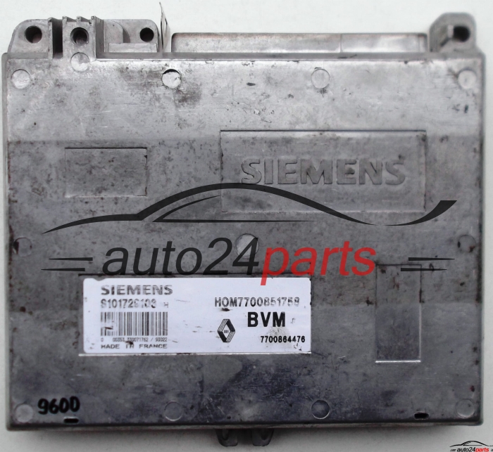 MOTORSTEUERGERÄT ECU STEUERGERAT RENAULT CLIO 1.2, SIEMENS S101729103 H, S101729103H, HOM7700851758, 7700864476
