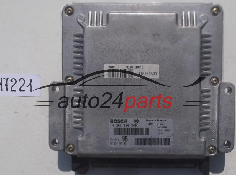 KOMPUTER STEROWNIK SILNIKA CITROEN C5 2.0 HDI BOSCH 0281010749