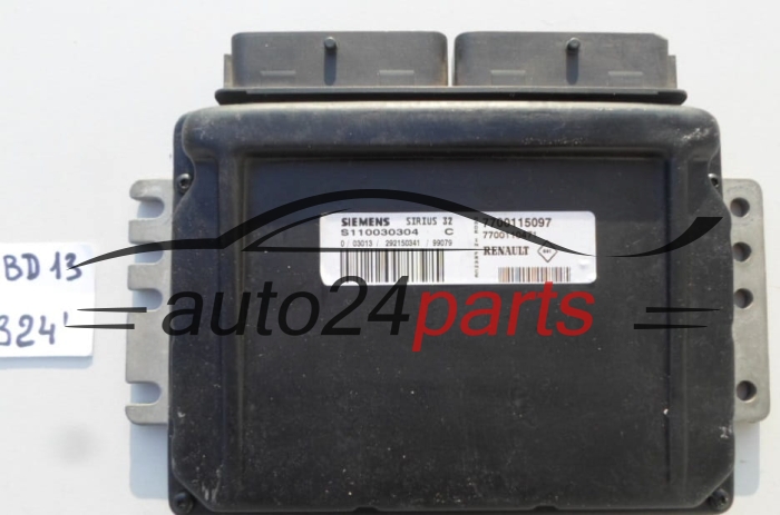 KOMPUTER STEROWNIK SILNIKA RENAULT CLIO 1.4 SIEMENS S110030304 C, 7700115097, 7700110471