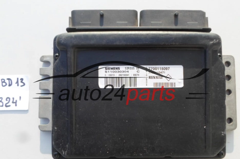 KOMPUTER STEROWNIK SILNIKA RENAULT CLIO 1.4 SIEMENS S110030304 C, 7700115097, 7700110471