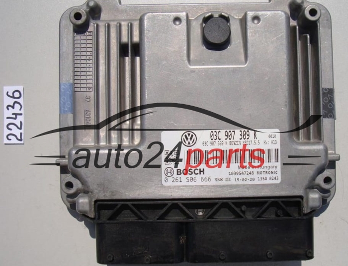KOMPUTER STEROWNIK SILNIKA VW VOLKSWAGEN TIGUAN 1.4 TFSI BOSCH 0 261 S06 666, 0261S06666, 03C 907 309 K, 03C907309K, MED17.5.5