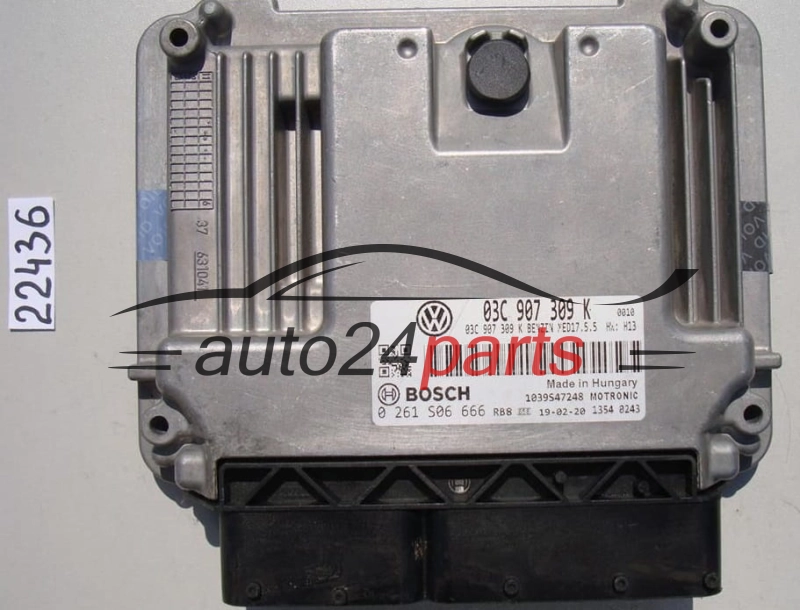 KOMPUTER STEROWNIK SILNIKA VW VOLKSWAGEN TIGUAN 1.4 TFSI BOSCH 0 261 S06 666, 0261S06666, 03C 907 309 K, 03C907309K, MED17.5.5