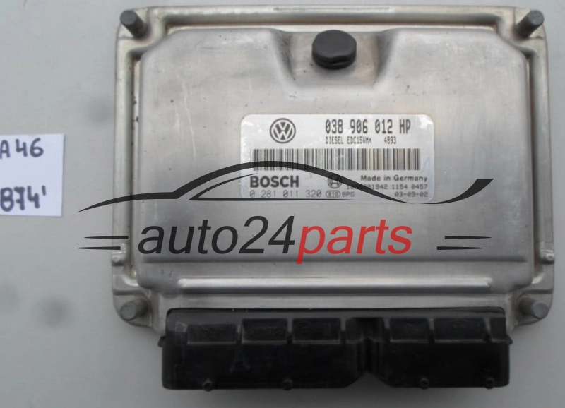 SEAT IBIZA CORDOBA 1.9 SDI ASY 038 906 012 HP, 038906012HP, BOSCH 0 281 011 320, 0281011320, 1039S01942, DIESEL EDC15UM+ 4893