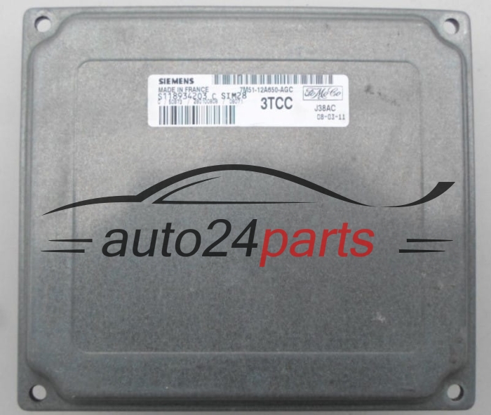 ECU CENTRALITA DE MOTOR  FORD FOCUS C-MAX 1.4 SIEMENS S118934203 C,  FoMoCo 7M51-12A650-AGC