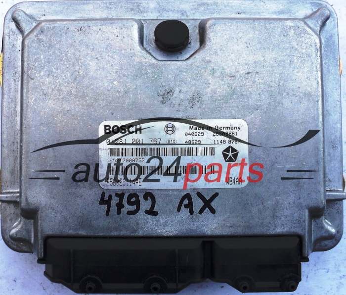 CALCULATEUR MOTEUR JEEP GRAND CHEROKEE 3.1 TD BOSCH 0 281 001 767, 0281001767, P56029114AE, WB4AA
