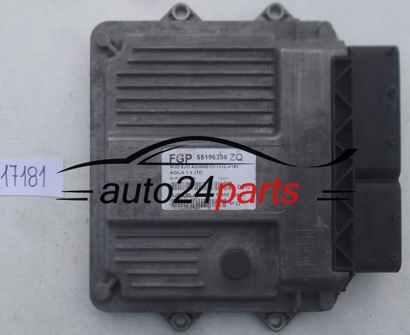 KOMPUTER STEROWNIK SILNIKA OPEL AGILA 1.3 JTD MAGNETI MARELLI MJD 6JO.A2, MJD6JOA2, MJD6J0A2, FGP 55196356 ZQ, 71600.046.03, 7160004603