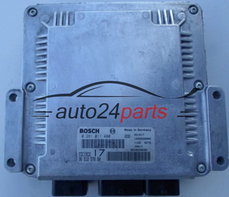 MOTORSTEUERGERÄT ECU STEUERGERÄT  CITROEN PEUGEOT 2.0 HDI BOSCH 0 281 011 480,  96 512 578 80
