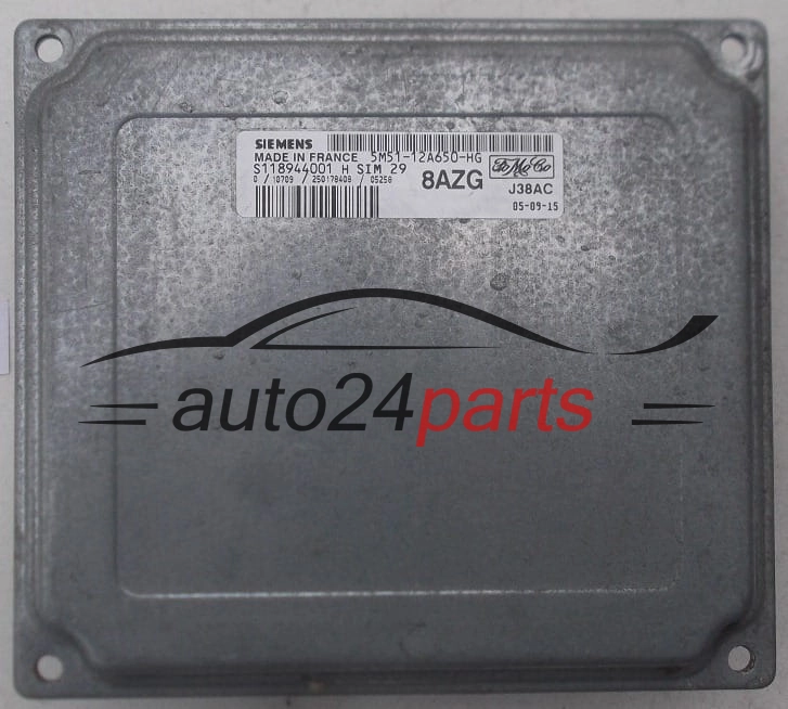 ECU CENTRALITA DE MOTOR  FORD FOCUS 1.6 16V SIEMENS S118944001 H,  FoMoCo 5M51-12A650-HGG