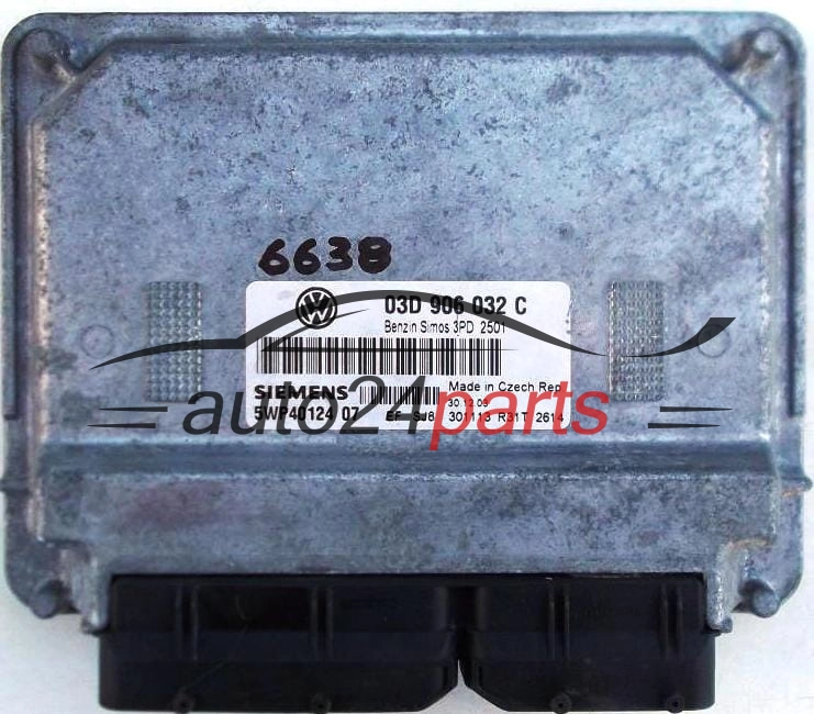 KOMPUTER STEROWNIK SILNIKA VW VOLKSWAGEN POLO 1.2 03D906032C, 03D 906 032 C, SIEMENS 5WP40124 07, 5WP4012407