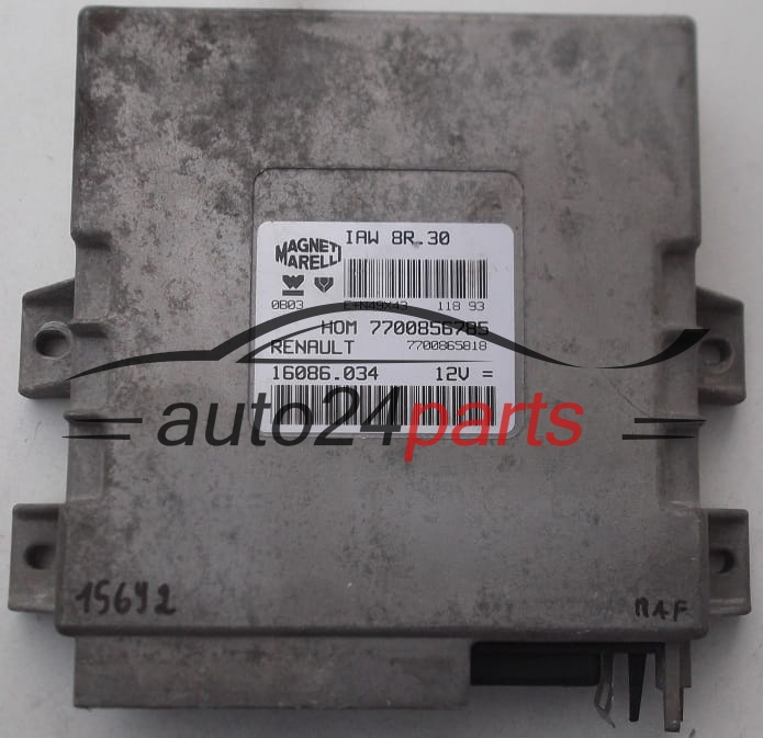CENTRALITA DE MOTOR RENAULT MAGNETI MARELLI IAW 8R.30, IAW8R30, HOM 7700856785, 16.086.034, 16086034