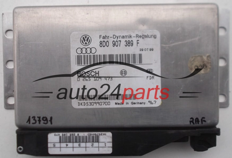 STEROWNIK MODUŁ ESP AUDI A6 S6 C5 BOSCH 0 265 109 473, 0265109473, 8D0 907 389 F, 8D0907389F