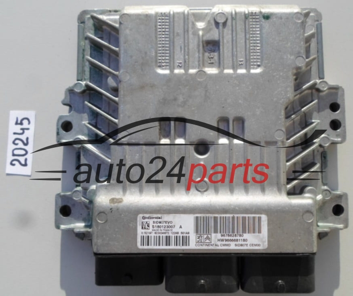KOMPUTER STEROWNIK SILNIKA CITROEN PEUGEOT 1.6 HDI Continental S180123007 A, S180123007A, 9678628780, HW 9666681180, SID807EVO