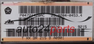 ABS POMPA I STEROWNIK CHRYSLER VOYAGER MINIVAN ATE 10.0511-8186.1, 10051181861, P04721428AC, ATE 25.0204-0453.4, 25020404534, 25.0204-0454.3, 25020404543, 25.0946-0180.3, 