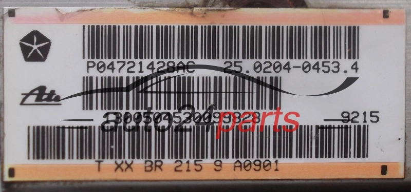 ABS POMPA I STEROWNIK CHRYSLER VOYAGER MINIVAN ATE 10.0511-8186.1, 10051181861, P04721428AC, ATE 25.0204-0453.4, 25020404534, 25.0204-0454.3, 25020404543, 25.0946-0180.3, 