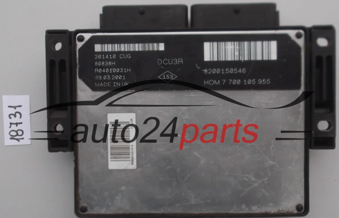 KOMPUTER STEROWNIK SILNIKA RENAULT CLIO 1.9 D R04010031 H, R04010031H, 8200150546, 7 700 105 955, 7700105955