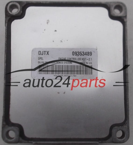 CALCULATEUR MOTEUR OPEL ASTRA CORSA VECTRA ZAFIRA DELPHI DELCO 09353489 DJTX, 09353489DJTX, HSFI-2.1