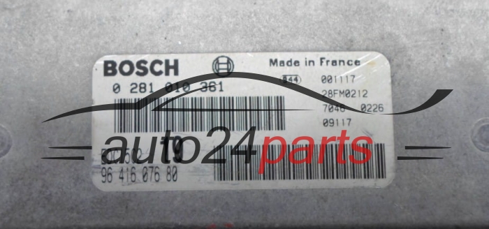CALCULATEUR MOTEUR PEUGEOT 406 2.0 HDI BOSCH 0 281 010 361, 96 416 076 80