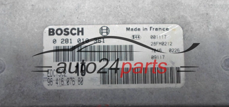 CALCULATEUR MOTEUR PEUGEOT 406 2.0 HDI BOSCH 0 281 010 361, 96 416 076 80