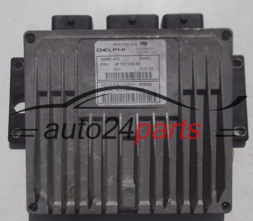ECU CENTRALITA DE MOTOR CITROEN C3 1.4 HDI Delphi R0411C001H PSA 96 500 434 80