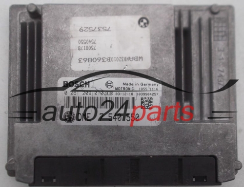 CALCULATEUR MOTEUR BMW E65 E66 645 BOSCH 0 261 209 010,  DME 7 540 550