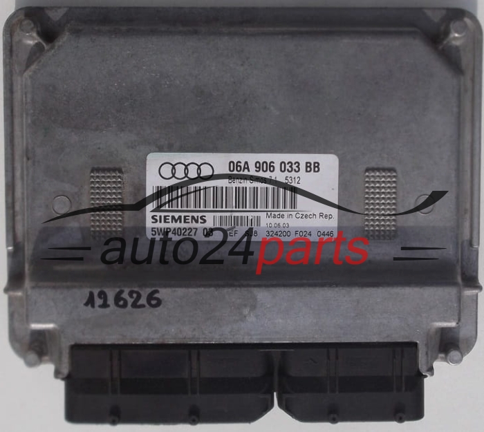 Calculateur moteur A3 1.6 SIEMENS 5WP4022703 06A906033BB - 12626 (id: 56425)