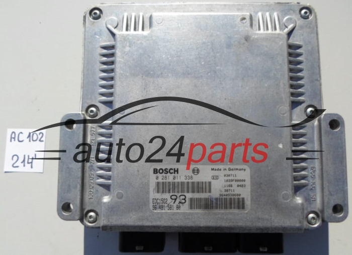 KOMPUTER STEROWNIK SILNIKA PEUGEOT 2.0 HDI BOSCH 0 281 011 338, 0281011338, 96 491 581 80, 9649158180