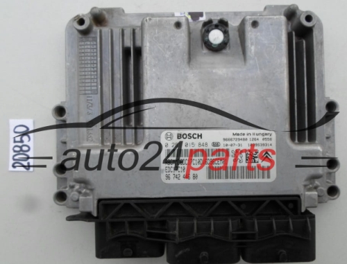 KOMPUTER STEROWNIK SILNIKA CITROEN PEUGEOT 1.6 HDI BOSCH 0 281 015 848, 0281015848, 96 742 446 80, 9674244680