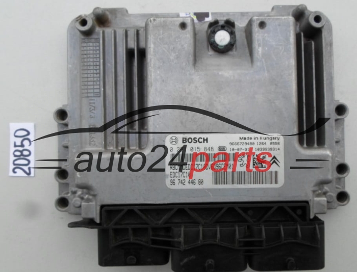 KOMPUTER STEROWNIK SILNIKA CITROEN PEUGEOT 1.6 HDI BOSCH 0 281 015 848, 0281015848, 96 742 446 80, 9674244680