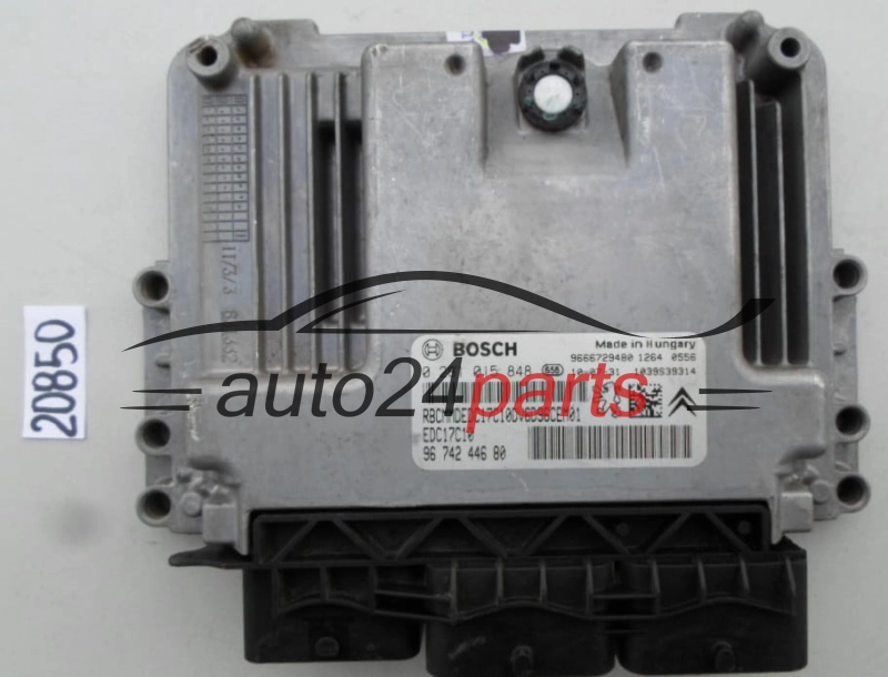 KOMPUTER STEROWNIK SILNIKA CITROEN PEUGEOT 1.6 HDI BOSCH 0 281 015 848, 0281015848, 96 742 446 80, 9674244680