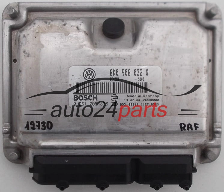 Sterownik silnika SEAT IBIZA CORDOBA 1.4 AKK 6K0906032Q BOSCH 0261206836 BENZIN S100 26SA0000 - 1831 1969 8618 12730 13724 13948 A17