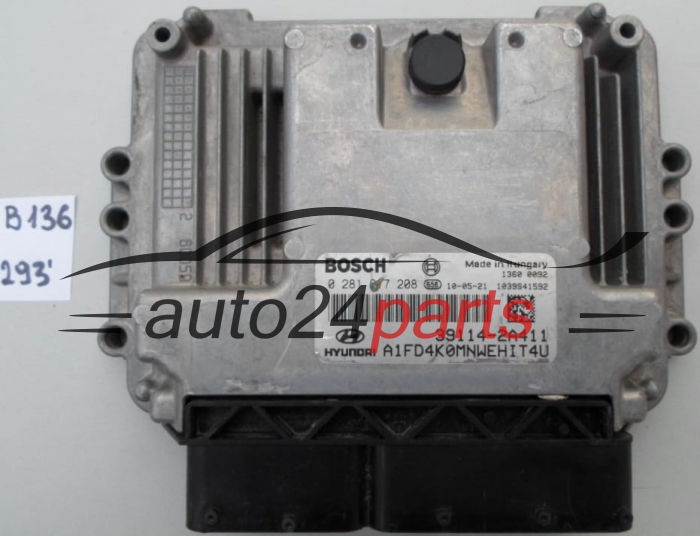 KOMPUTER STEROWNIK SILNIKA HYUNDAI I30 1.6 CRDI BOSCH 0 281 017 208, 0281017208, 39114-2A411, 391142A411
