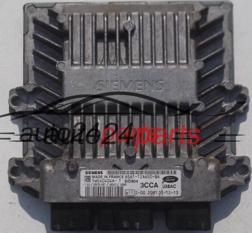 CALCULATEUR MOTEUR FORD FUSION 1.4 TDCI SIEMENS 5WS40404A-T,  6S61-12A650-BA, 3CCA, SID804