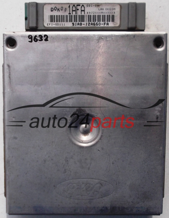 KOMPUTER STEROWNIK SILNIKA FORD ESCORT ORION 1.6, 91AB-12A650-FA, 91AB12A650FA, 1AFA 
