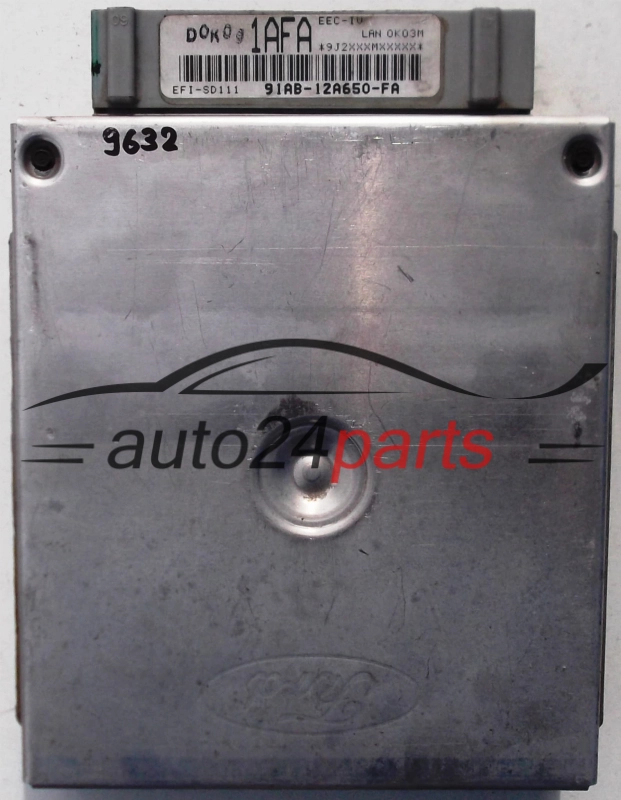 KOMPUTER STEROWNIK SILNIKA FORD ESCORT ORION 1.6, 91AB-12A650-FA, 91AB12A650FA, 1AFA 